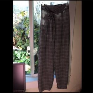 Plaid high waisted dress pants